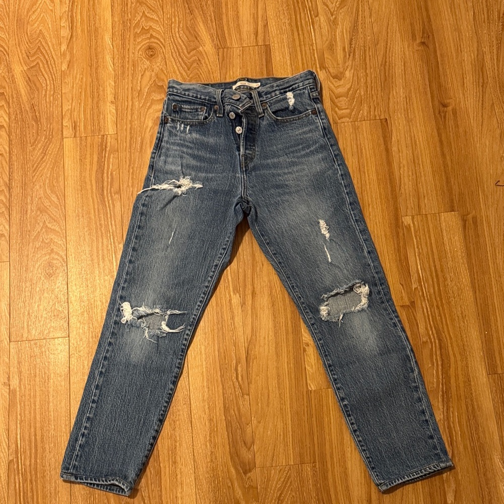 Levi's Women's Blue Distressed Jeans